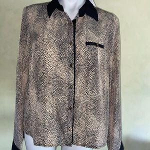 Long sleeve top with animal print